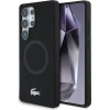 LACOSTE Case Silicone Microfiber W/ Silver Croc Logo Magsafe Forsamsung Galaxy S25 Ultra Black - (LCHMS25LSMAK)