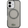 LACOSTE Etui Shockproof Transparent Frosted Magsafe Do Iphone 17 Szary - (LCHMP17SUGCOG)