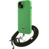 LACOSTE Iconic Petit Pique Crossbody Cord Magsafe Case For Iphone 15 Green - (LCHMBCP15SPVCN)