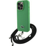 LACOSTE Iconic Petit Pique Crossbody Cord Magsafe Case For Iphone 15 Pro Green - (LCHMBCP15LPVCN)
