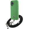 LACOSTE Iconic Petit Pique Crossbody Cord Magsafe Case For Iphone 16 Green - (LCHMBCP16SPVCN)