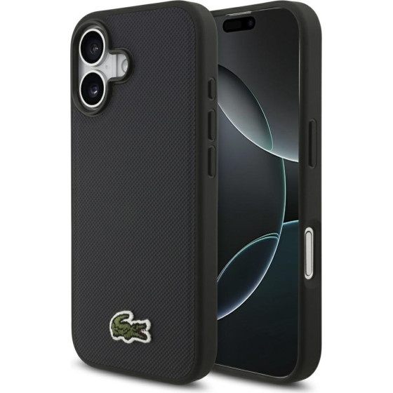 LACOSTE Iconic Petit Pique Woven Logo Magsafe Case For Iphone 17 Navy Blue - (LCHMP17SPVCV)