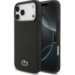 LACOSTE Iconic Petit Pique Woven Logo Magsafe Case For Iphone 17 Pro Max Black - (LCHMP17XPVCK)