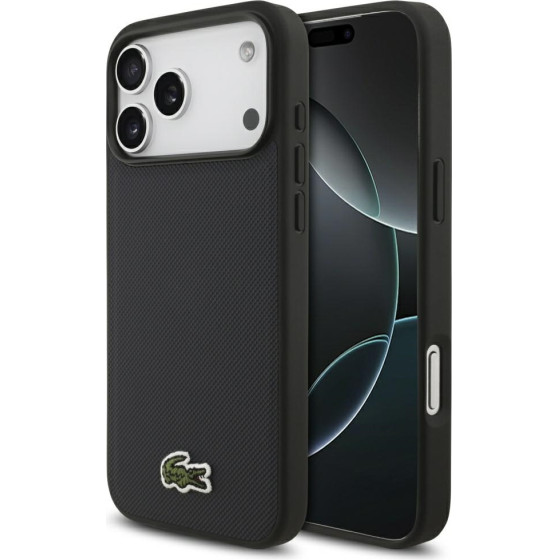 LACOSTE Iconic Petit Pique Woven Logo Magsafe Case For Iphone 17 Pro Max Navy Blue - (LCHMP17XPVCV)