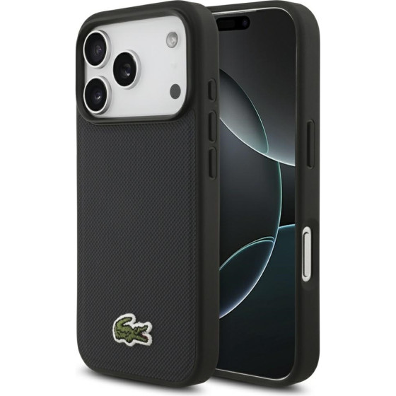 LACOSTE Iconic Petit Pique Woven Logo Magsafe Case For Iphone 17 Pro Navy Blue - (LCHMP17LPVCV)