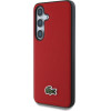 LACOSTE Iconic Petit Pique Woven Logo Magsafe Case For Samsung Galaxy S25 Red - (LCHMS25SPVCR)
