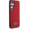 LACOSTE Iconic Petit Pique Woven Logo Magsafe Case For Samsung Galaxy S25 Red - (LCHMS25SPVCR)