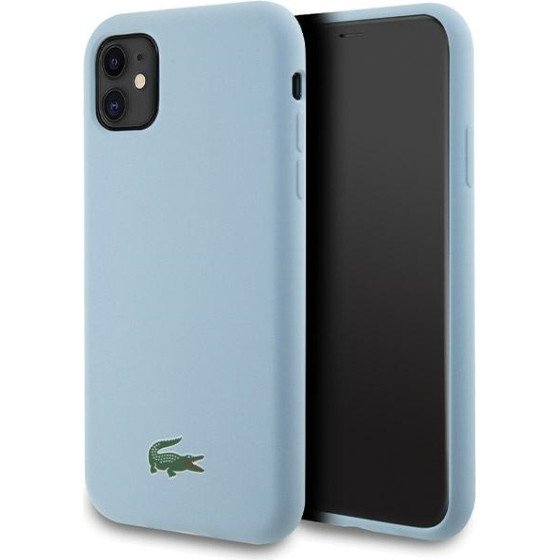 LACOSTE Iphone 11 / Xr 6.1 Light Blue Hardcase With Silicone Croc Logo And Magsafe - (LCHMN61SLOLB)