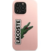 LACOSTE Iphone 13 Pro / 13 6,1 Pink Hardcase Silicone Head Crocodile - (LCHC13LSHI)