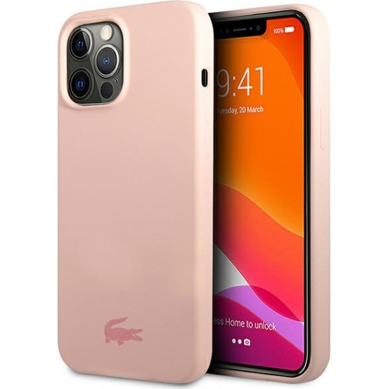 LACOSTE Iphone 13 Pro Max6,7 Pink Hardcase Silicone - (LCHCP13XSI)