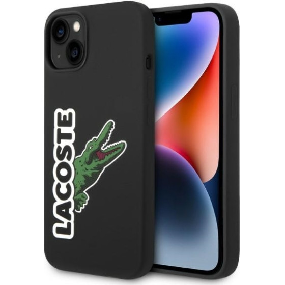 LACOSTE Iphone 14 Plus / 15 Plus 6.7 Black Hardcase With Silicone And Head Crocodile De - (LCHCP14MSHK)