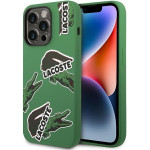 LACOSTE Iphone 14 Pro 6.1 Green Hardcase With Silicone And Allover Pattern Design - (LCHCP14LSON)
