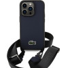 LACOSTE Iphone 14 Pro 6.1 Navy Hardcase Iconic Petit Pique Crossbody - (LCHCP14LSPVCV)