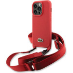 LACOSTE Iphone 14 Pro 6.1 Red Hardcase Iconic Petit Pique Crossbody - (LCHCP14LSPVCR)