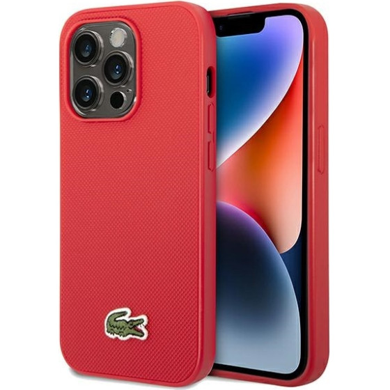 LACOSTE Iphone 14 Pro 6.1 Red Hardcase With Iconic Petit Pique Magsafe - (LCHMP14LPVCR)