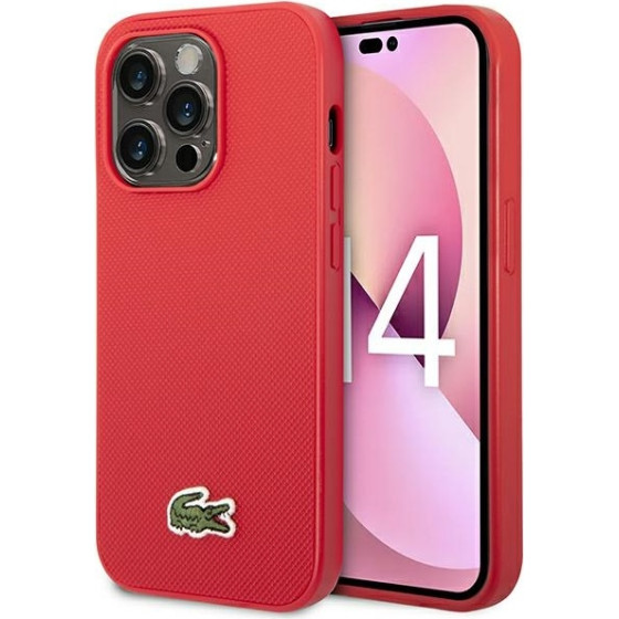 LACOSTE Iphone 14 Pro Max 6.7 Red Hardcase With Iconic Petit Pique Pattern And Magsafe - (LCHCP14XPVCR)