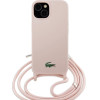 LACOSTE Iphone 15 / 14 / 13 6.1 Light Pink Hardcase Silicone Cord - (LCHCP15SSCCRLP)