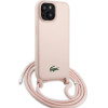 LACOSTE Iphone 15 / 14 / 13 6.1 Light Pink Hardcase Silicone Cord - (LCHCP15SSCCRLP)