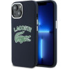 LACOSTE Iphone 15 / 14 / 13 6.1 Navy Blue Hardcase Silicone Cracked Logo Magsafe - (LCHMP15SUCRV)