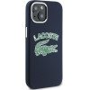 LACOSTE Iphone 15 / 14 / 13 6.1 Navy Blue Hardcase Silicone Cracked Logo Magsafe - (LCHMP15SUCRV)