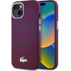 LACOSTE Iphone 15 6.1 Bordeaux Hardcase Silicone Croco Logo Magsafe - (LCHMP15SSMAR)