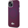 LACOSTE Iphone 15 6.1 Bordeaux Hardcase Silicone Croco Logo Magsafe - (LCHMP15SSMAR)