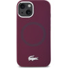 LACOSTE Iphone 15 6.1 Bordeaux Hardcase Silicone Croco Logo Magsafe - (LCHMP15SSMAR)