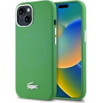 LACOSTE Iphone 15 6.1 Estragon Hardcase Silicone Croco Logo Magsafe - (LCHMP15SSMAN)