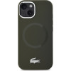 LACOSTE Iphone 15 6.1 Khaki Hardcase Silicone Croco Logo Magsafe - (LCHMP15SSMAB)