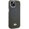 LACOSTE Iphone 15 6.1 Khaki Hardcase Silicone Croco Logo Magsafe - (LCHMP15SSMAB)