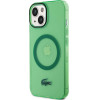 LACOSTE Iphone 15 Plus / 14 Plus 6.7 Green Hardcase With Transparent Design And Magsaf - (LCHMP15MULON)