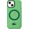 LACOSTE Iphone 15 Plus / 14 Plus 6.7 Green Hardcase With Transparent Design And Magsaf - (LCHMP15MULON)