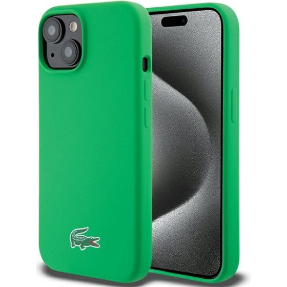 LACOSTE Iphone 15 Plus / 14 Plus 6.7 zielony/Green Hardcase Silicone Magsafe - (LCHMP15MSLON)