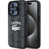 LACOSTE Iphone 15 Pro 6.1 Black Hardcase Monogram Vintage Logo Magsafe - (LCHMP15LPIGK)