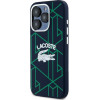 LACOSTE Iphone 15 Pro 6.1 Blue Hardcase Silicone Monogram Vintage Logo Magsaf - (LCHMP15LSBIV)
