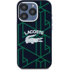LACOSTE Iphone 15 Pro 6.1 Blue Hardcase Silicone Monogram Vintage Logo Magsaf - (LCHMP15LSBIV)