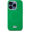 LACOSTE Iphone 15 Pro 6.1 Estragon Hardcase Silicone Croco Logo Magsafe - (LCHMP15LSMAN)