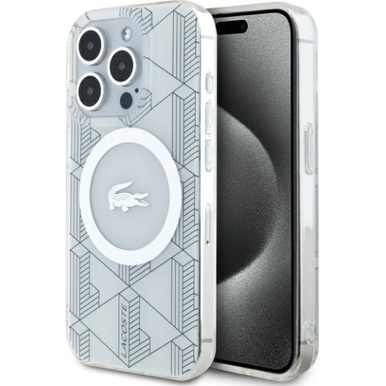 LACOSTE Iphone 15 Pro 6.1 Farine Hardcase Iml Blend Monogram Magsafe - (LCHMP15LUBSH)