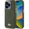 LACOSTE Iphone 15 Pro 6.1 Khaki Hardcase Silicone Croco Logo Magsafe - (LCHMP15LSMAB)