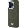 LACOSTE Iphone 15 Pro 6.1 Khaki Hardcase Silicone Croco Logo Magsafe - (LCHMP15LSMAB)