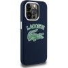 LACOSTE Iphone 15 Pro 6.1 Navy Blue Hardcase Silicone Cracked Logo Magsafe - (LCHMP15LUCRV)