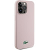 LACOSTE Iphone 15 Pro 6.1 Pink Hardcase Silicone Magsafe - (LCHMP15LSLOI)