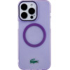 LACOSTE Iphone 15 Pro 6.1 Purple Hardcase Transparent Magsafe - (LCHMP15LULOU)