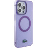 LACOSTE Iphone 15 Pro 6.1 Purple Hardcase Transparent Magsafe - (LCHMP15LULOU)