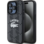 LACOSTE Iphone 15 Pro Max 6.7 Black Hardcase Monogram Vintage Logo Magsafe - (LCHMP15XPIGK)