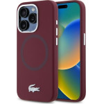 LACOSTE Iphone 15 Pro Max 6.7 Bordeaux Hardcase Silicone Croco Logo Magsafe - (LCHMP15XSMAR)