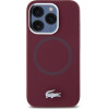 LACOSTE Iphone 15 Pro Max 6.7 Bordeaux Hardcase Silicone Croco Logo Magsafe - (LCHMP15XSMAR)