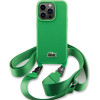 LACOSTE Iphone 15 Pro Max 6.7 Green Hardcase Iconic Petit Pique Crossbody - (LCHCP15XSPVCN)