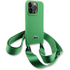 LACOSTE Iphone 15 Pro Max 6.7 Green Hardcase Iconic Petit Pique Crossbody - (LCHCP15XSPVCN)