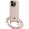 LACOSTE Iphone 15 Pro Max 6.7 Light Pink Hardcase Silicone Cord - (LCHCP15XSCCRLP)